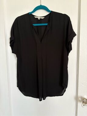 Max Studio split-neck blouse